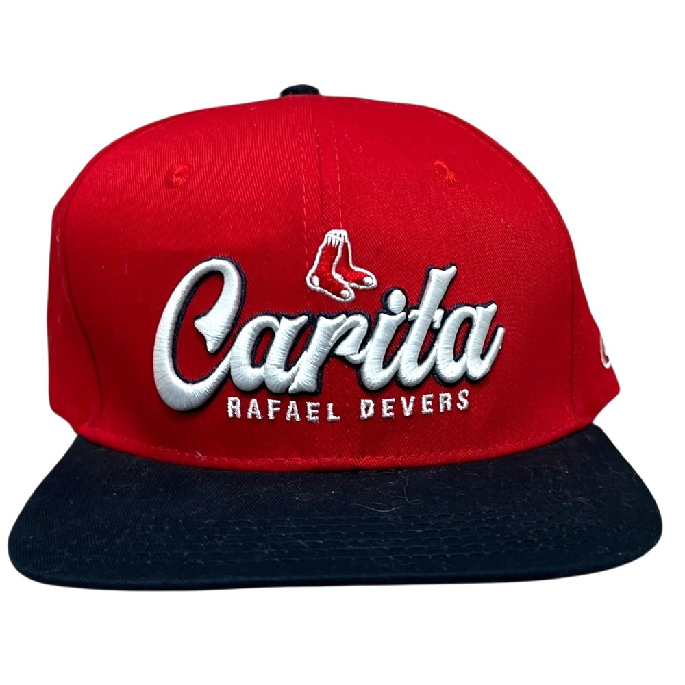 Carita Rafael Devers Boston Red Sox Coca Cola SGA Snapback Hat Player Designed